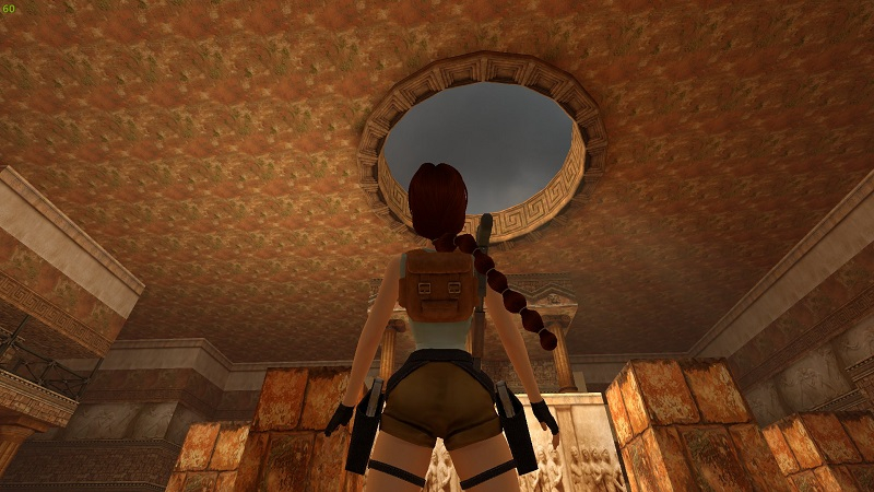  Лара в недоумении осматривает потолок дворца Мидаса после обновления EGS-версии (источник изображения: Small Medipack в X) 