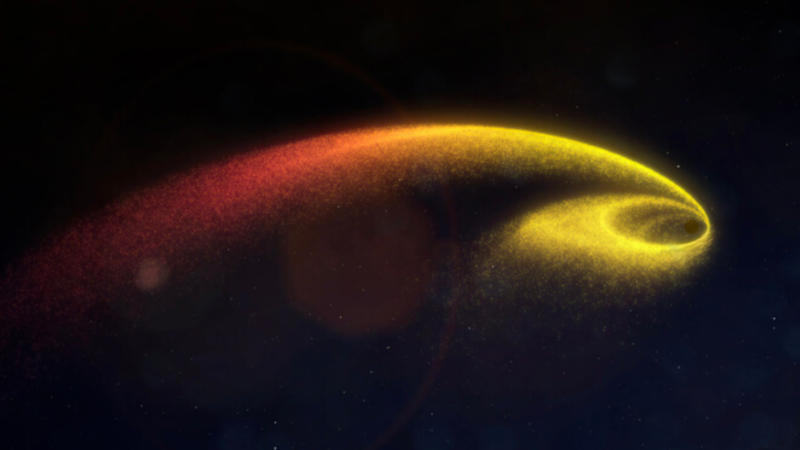  Иллюстрация спагеттификации звезды сверхмассивной чёрной дырой. Источник изображения: hawaii.edu 