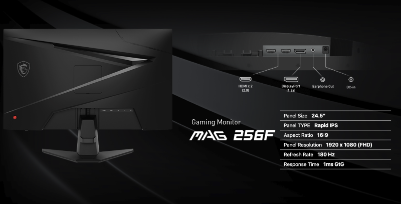MSI представила компактный 24,5-дюймовый игровой IPS-монитор с Full HD и 180 Гц