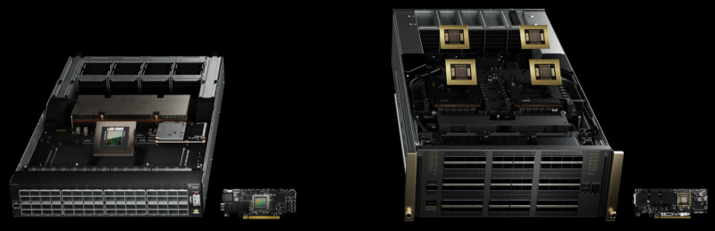  NVIDIA Q3400-RA 4U (справа) и SN5600. Источник изображений здесь и далее: NVIDIA 