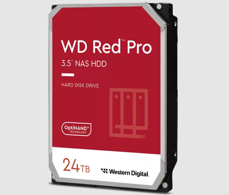 Western Digital выпустила HDD серии Red Pro вместимостью 24 Тбайт для NAS