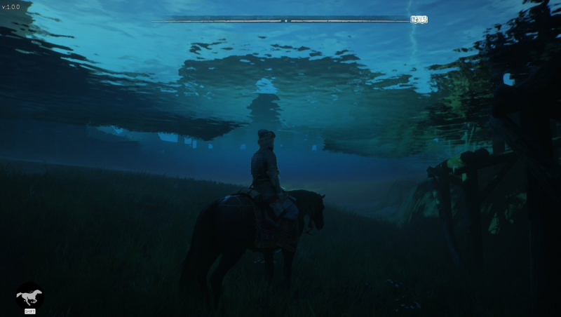  Скриншот из «Смутного времени» — прогулка с конём под водой 