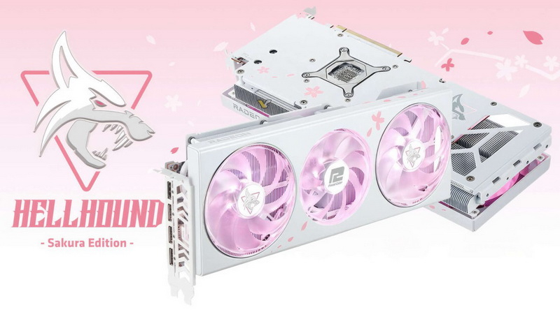 PowerColor представила белые видеокарты Radeon RX 7800 XT Hellhound Sakura
