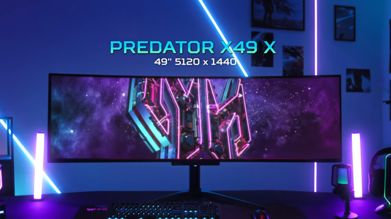 Acer поделилась подробностями об огромном 49-дюймовом изогнутом игровом мониторе Predator X49 X