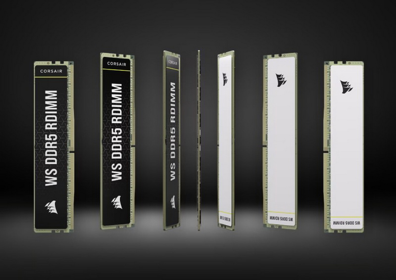 Corsair представила модули DDR5 без подсветки и гигантских радиаторов — комплекты WS DDR5 RDIMM для рабочих станций