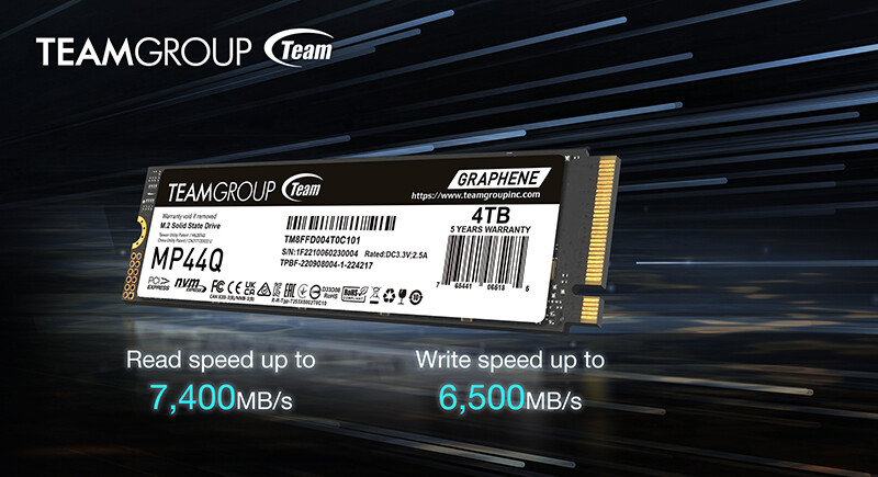 TeamGroup представила SSD MP44Q на чипах QLC — до 4 Тбайт и до 7400 Мбайт/с