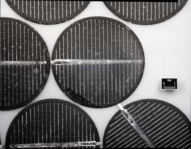  Солнечные элементы образца 1956 года. Источник изображения: John Marton, Wikimedia 