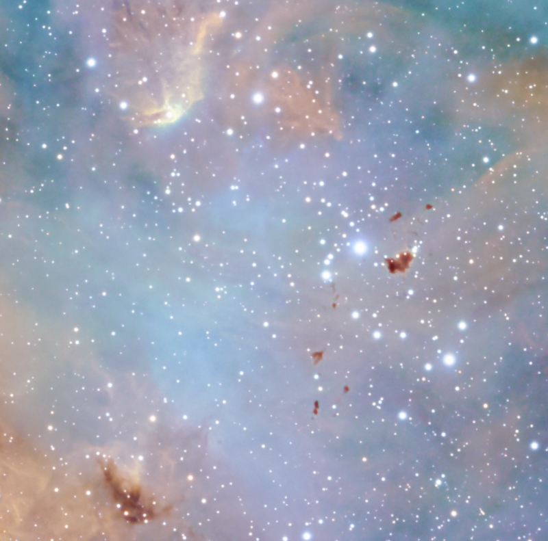  Область IC 2948. Тёмные участки — глобулы Теккерея 