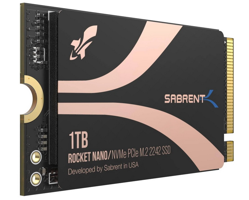 Sabrent выпустила компактный SSD Rocket Nano 2242 Gen4 для портативных игровых консолей, ноутбуков и ПК