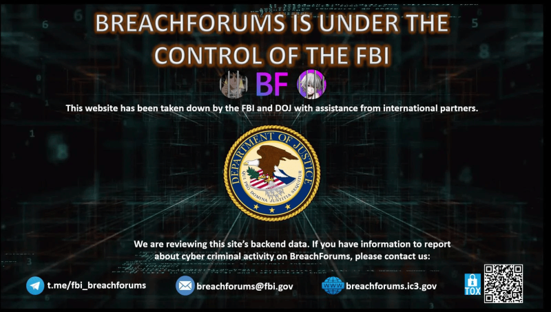 ФБР снова закрыло хакерский форум BreachForums, администратор арестован