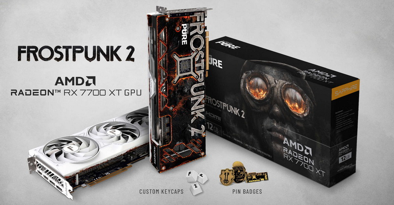 Sapphire и 11 bit Studios представили уникальную Radeon RX 7700 XT в стиле игры Frostpunk 2