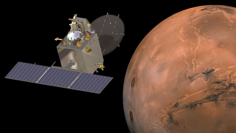  Первая индийская миссия к Марсу в предсталвении художника. Источник изображения: NASA/ISRO/Robert Lea 