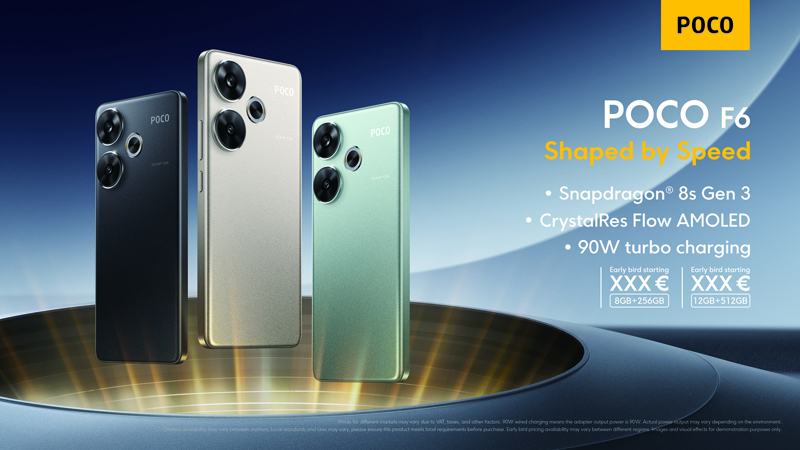 Poco завтра представит мощные смартфоны Poco F6 и F6 Pro и свой первый планшет Poco Pad