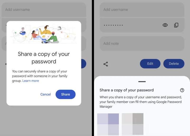 Google позволила делиться паролями с членами семьи