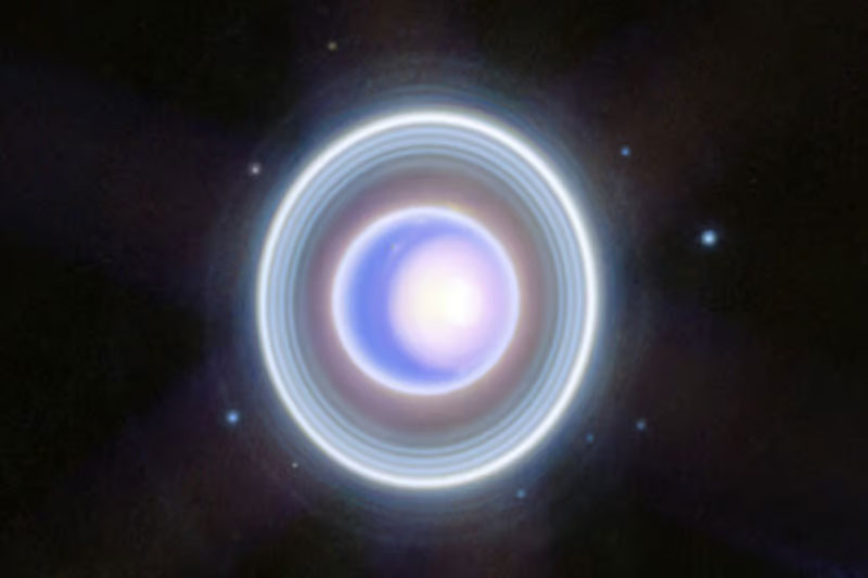  Изображение Урана, полученное «Джеймсом Уэббом». Источник изображения: NASA, ESA, CSA, STScI 