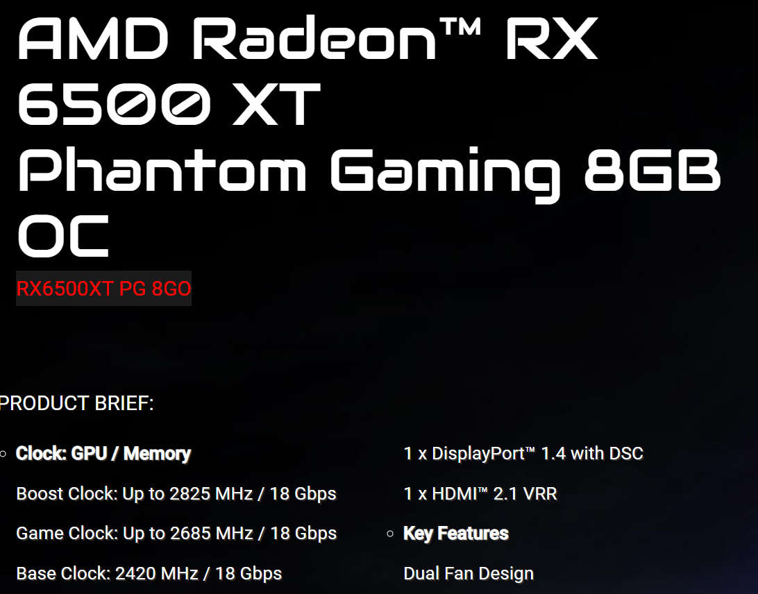 ASRock выпустила видеокарту Radeon RX 6500 XT Phantom Gaming с удвоенным  объёмом памяти