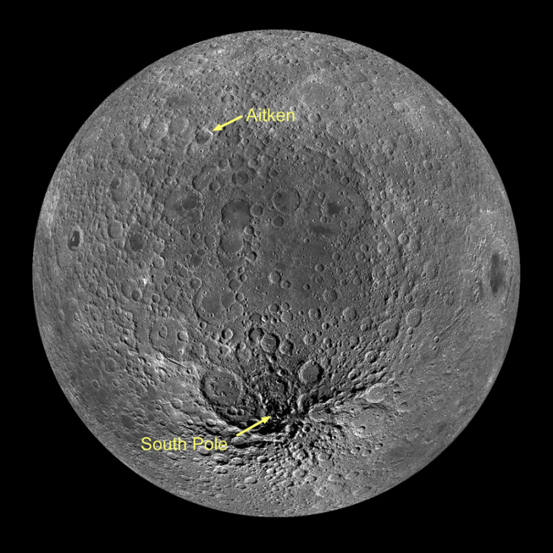  Бассейн «Южный полюс – Эйткен». NASA/GSFC/Arizona State University 