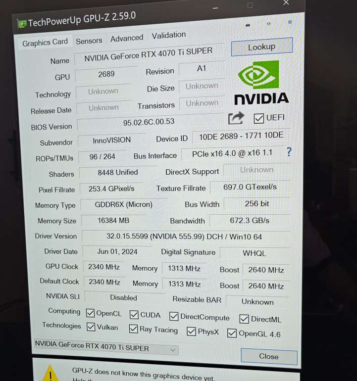  GeForce RTX 4070 Ti Super на базе AD102. Источник изображения: X/@wnxod 