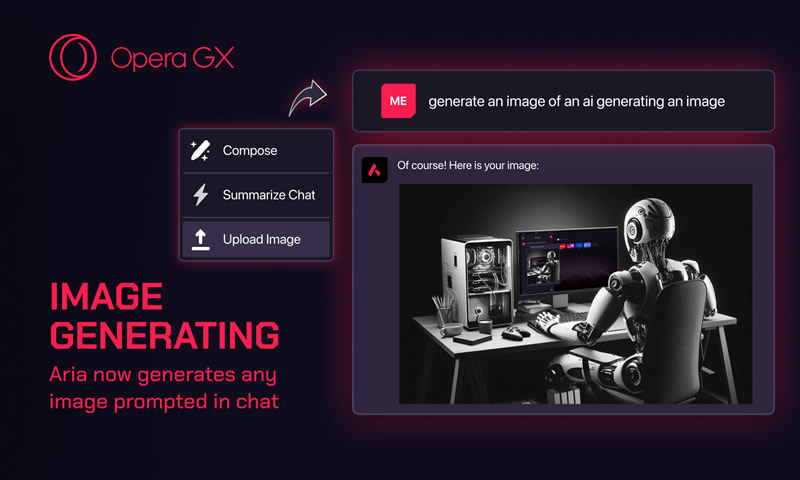 Геймерский браузер Opera GX получил масштабное обновление встроенного ИИ Aria