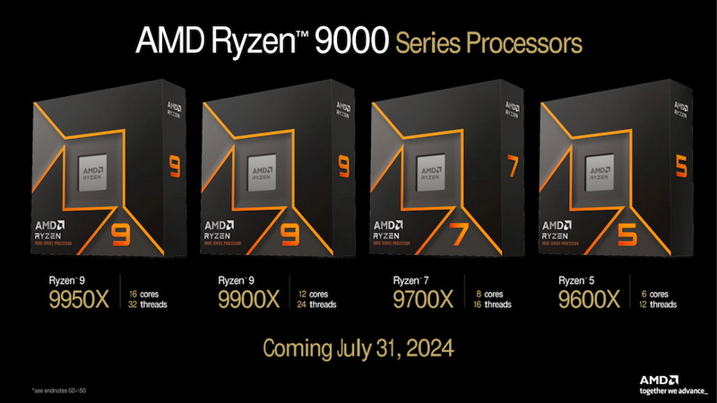 AMD подтвердила начало продаж Ryzen 9000 с 31 июля