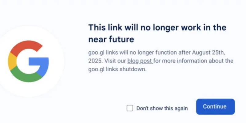 Сокращённые с помощью goo.gl ссылки перестанут работать в августе 2025 года