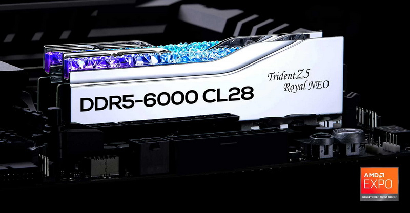G.Skill представила память Trident Z5 Royal Neo DDR5-6000 с очень низкими задержками и поддержкой AMD EXPO