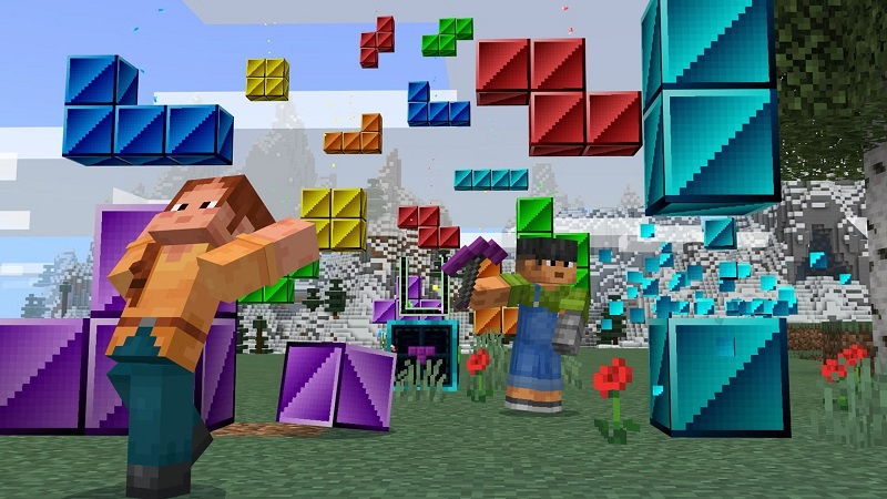 Minecraft объединилась с «Тетрис» в необычном дополнении