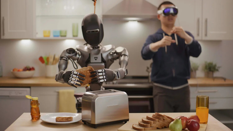Nvidia тренирует роботов-гуманоидов с помощью гарнитуры Apple Vision Pro
