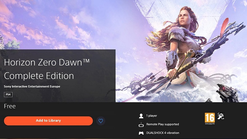  Бесплатные копии Horizon Zero Dawn из раздачи 2021 года тоже подлежат платному апгрейду (источник изображения: PS Store) 