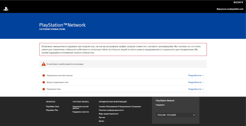  Источник изображения: status.playstation.com 