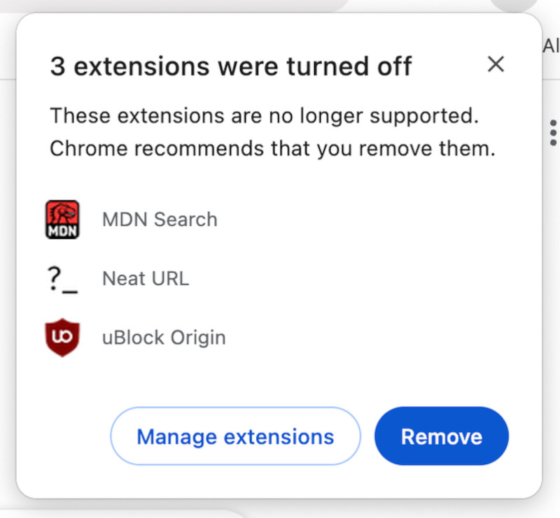 Chrome      uBlock Origin