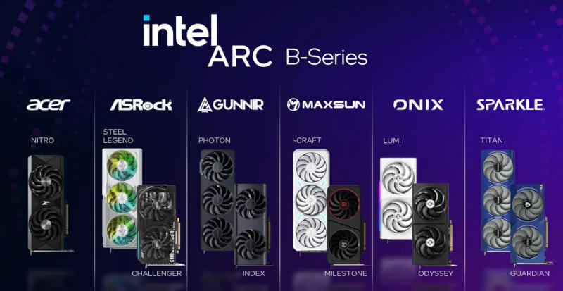 Intel      AMD  Nvidia    Arc B570  Arc B580