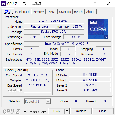  Результат wytiwx. Источник изображения: CPU-Z Validator 