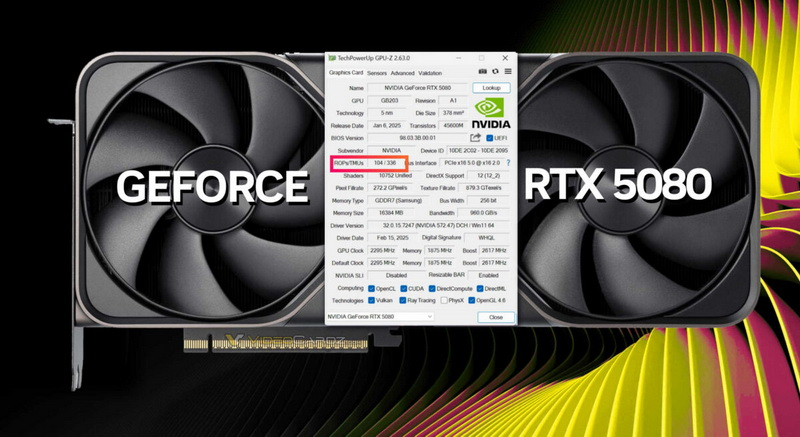  GeForce RTX 5080        ROP