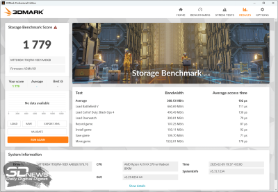  3DMark storage (от электросети) 