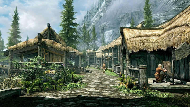  Ривервуд в оригинальной Skyrim (источник изображения: Forever в Steam) 