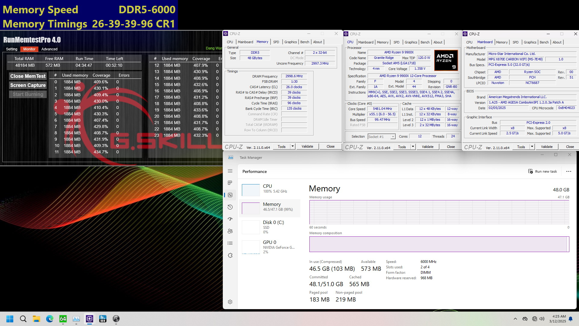 G.Skill     DDR5  AMD Ryzen   ,  8000 /   192 