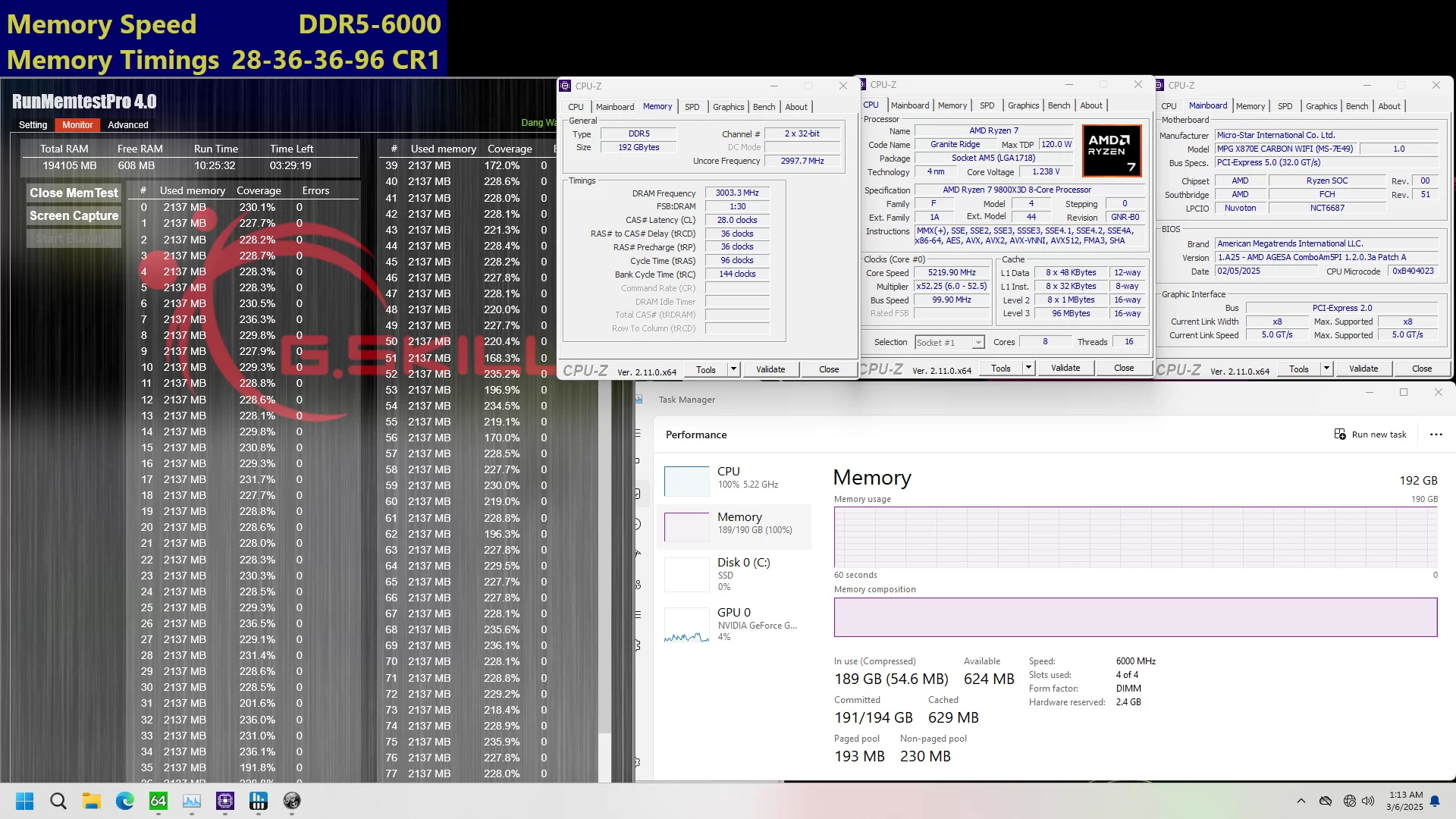 G.Skill     DDR5  AMD Ryzen   ,  8000 /   192 