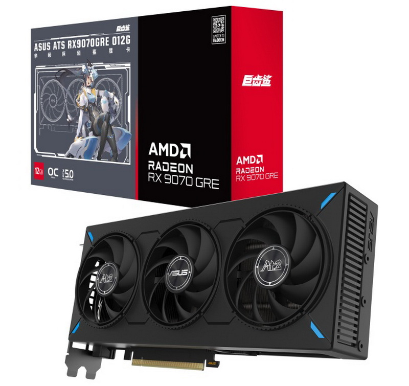 Asus представила Radeon RX 9070 GRE в исполнении ATS Megalodon