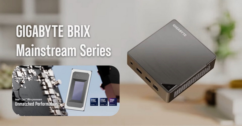Gigabyte представила мини-ПК BRIX GB-BRU5 с процессорами Core Ultra 200H в корпусе объёмом 0,46 литра