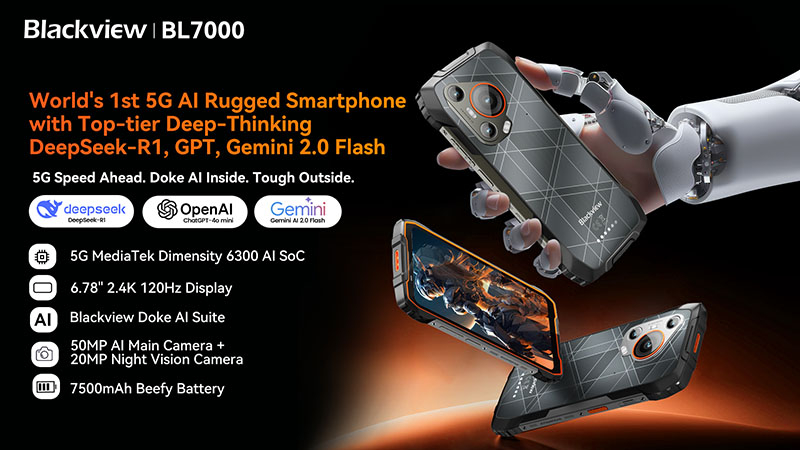 Сверхпрочный смартфон Blackview BL7000 с поддержкой ИИ поступил в продажу