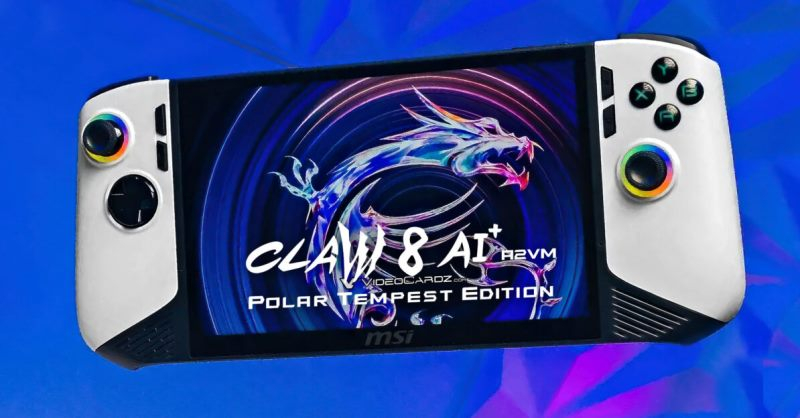 MSI выпустила новую версию игровой консоли Claw 8 AI+ — белый корпус и накопитель до 2 Тбайт за $999