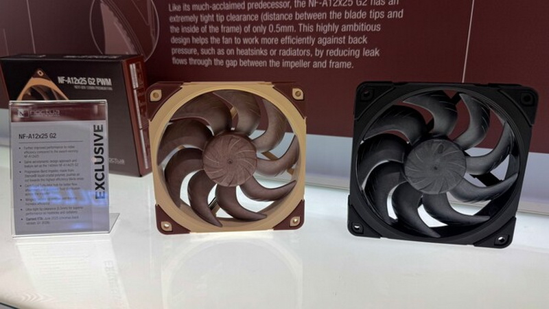 Noctua представила передовой 120-мм вентилятор NF-A12x25 G2 с высоким статическим давлением