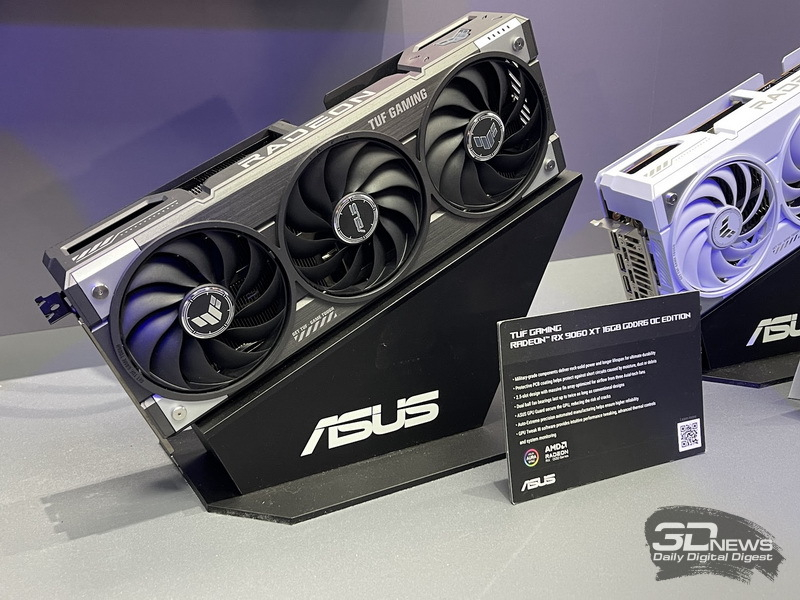 Asus представила видеокарты Radeon RX 9060 XT TUF Gaming, Prime и Dual с разгоном и без