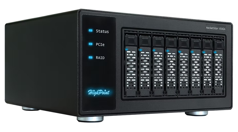 HighPoint представила петабайтное настольное NVMe-хранилище RocketStor 6542AW