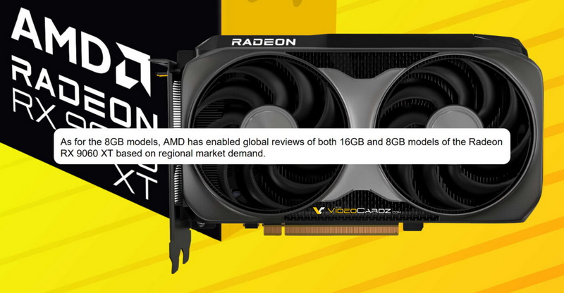 AMD оправдалась за отсутствие обзоров Radeon RX 9060 XT 8GB — получилось неубедительно