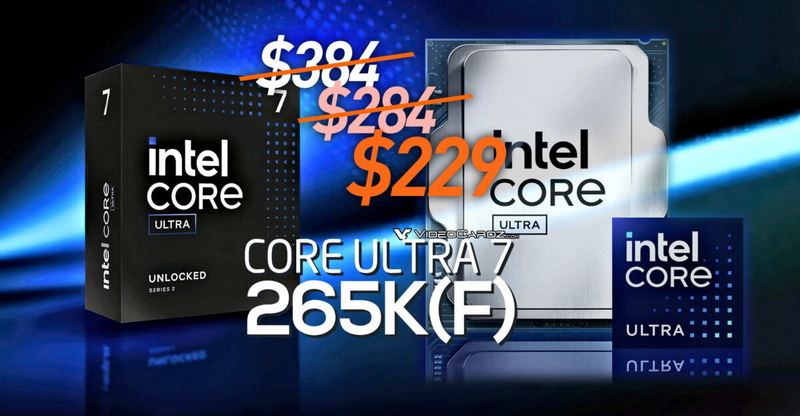    Core Ultra 7 265KF   $230     40 %