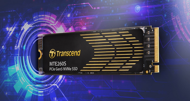 Transcend выпустила свой самый быстрый SSD для ПК — MTE260S со скоростью до 14 000 Мбайт/с