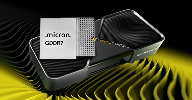 Micron начнёт поставлять чипы памяти GDDR7 для видеокарт Nvidia GeForce RTX 5000