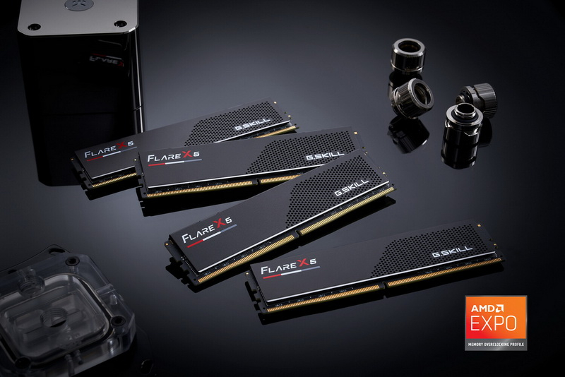 G.Skill начала продажи комплектов DDR5-6000 256 Гбайт и DDR5-6400 128 Гбайт с низкими задержками для платформ AMD и Intel